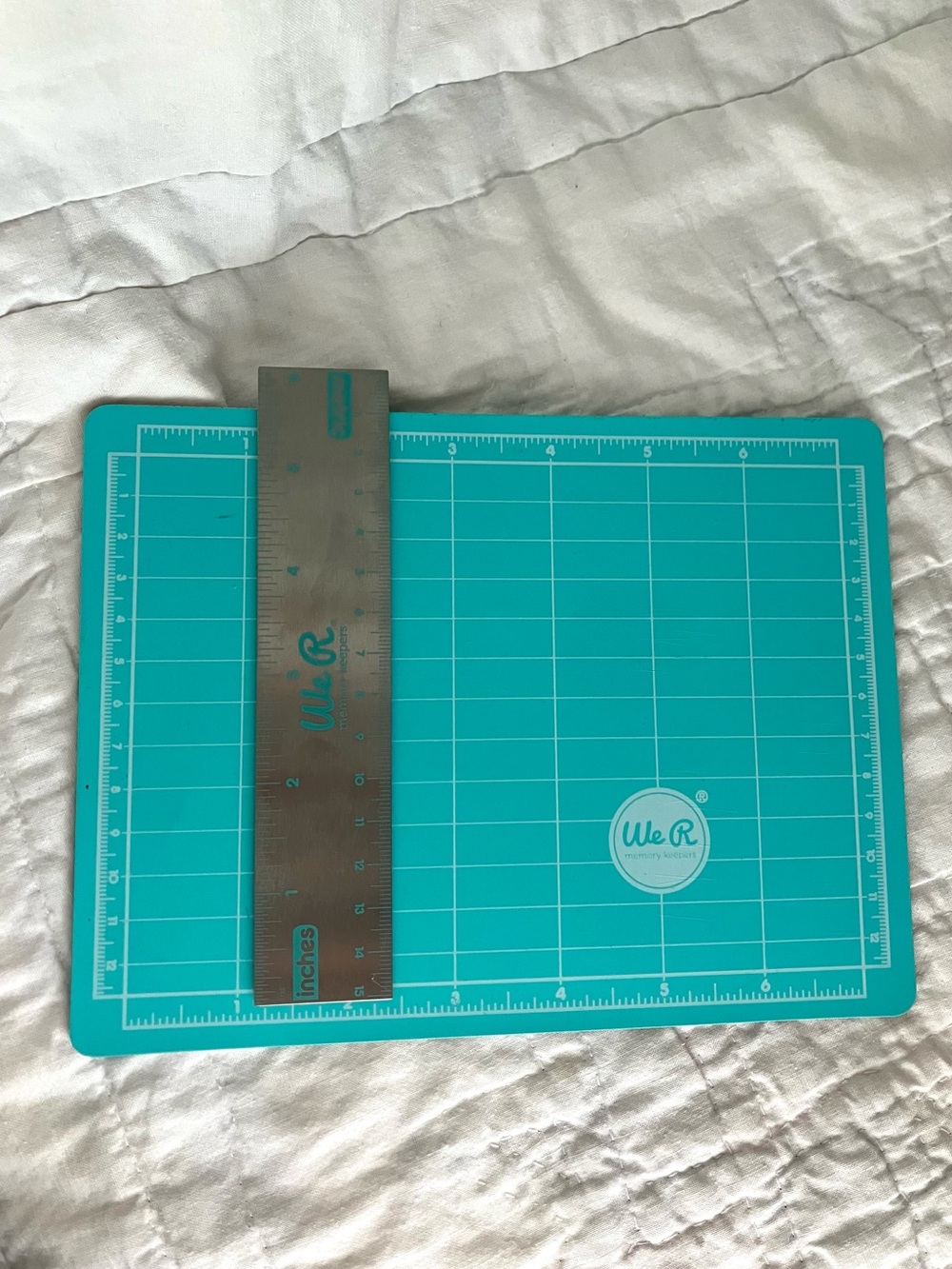 We R Memory Keepers Teal Mat with Magnetic Ruler